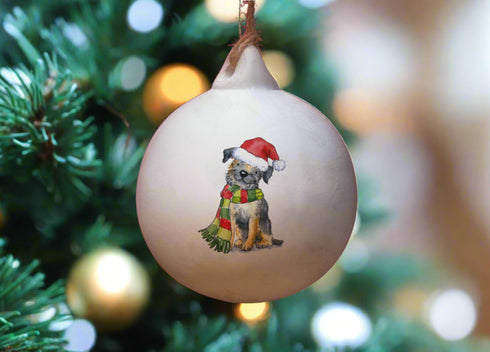 Border Terrier Ceramic Bauble